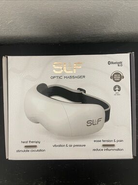 LF Eye Massager in White & Black with USB Cable